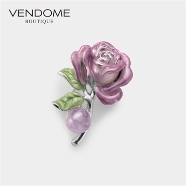 VENDOME BOUTIQUEアメシスト バラ ブローチ「VBRV6146  AM」＜リゾートトラストセレクション＞
