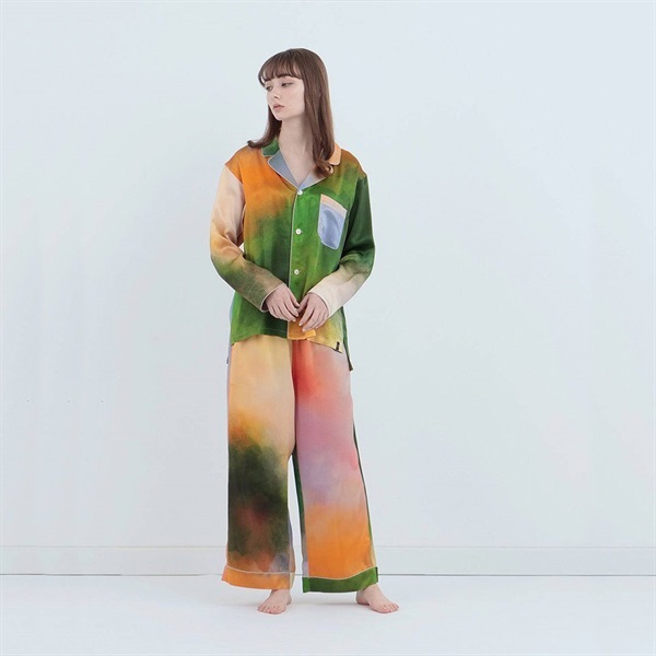 31531コ　Foo Tokyo（フートウキョウ）シルク　パジャマ　カーキ　M 31531コ Foo Tokyo（フートウキョウ）シルク パジャマ カーキ M 31531