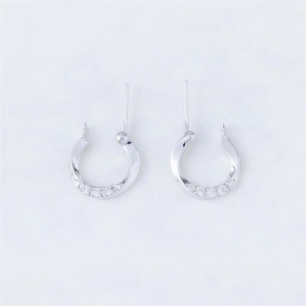 NAGAHORI ピンキー＆ダイアン シルバー キュービックピアス
