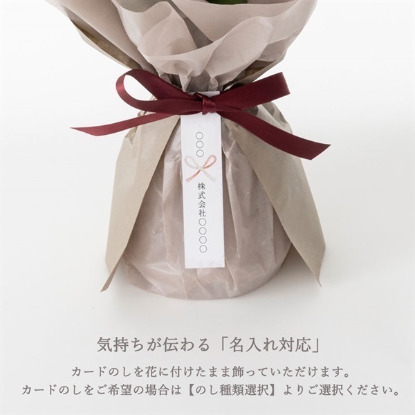 ホシファーム 届いた姿でそのまま飾れるスタンディング薔薇ブーケ 8本